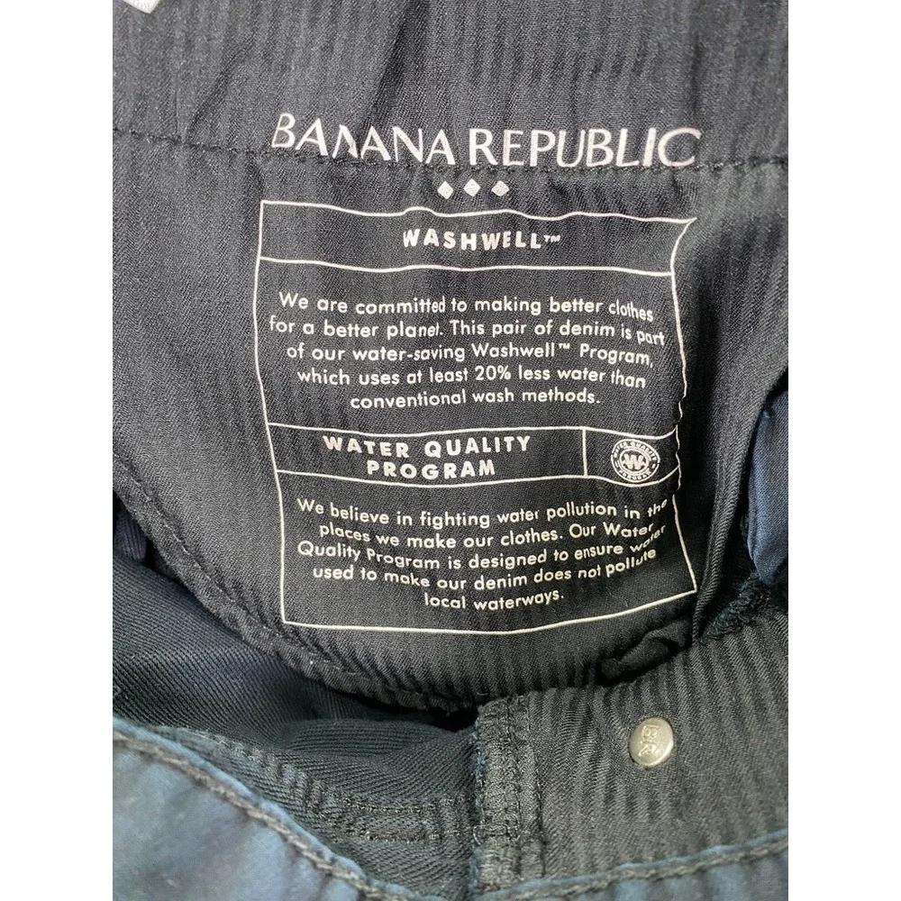 Banana Republic Travel Jean Mens 32x32 (Fits 30x28.5) Slim Fit Navy Blue Stretch